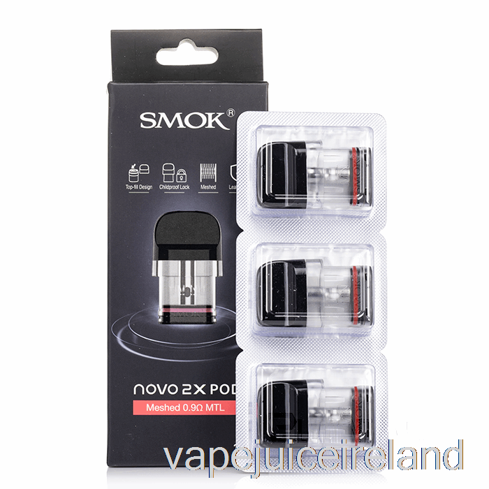 Vape Pod Kits SMOK NOVO 2X Replacement Pods 0.9ohm Meshed MTL Pods